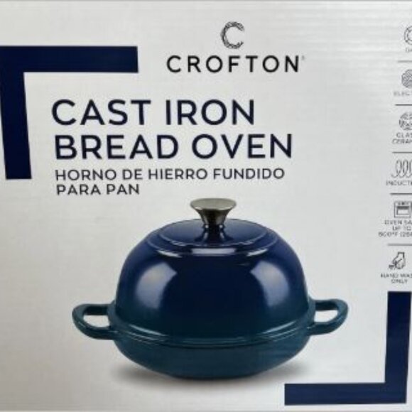 Crofton Cast iron Bread dome 'Blue' - Picture 1 of 5